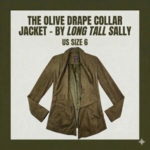 Long‎ Tall Sally Women's Khaki Blazer Jacket Size 8